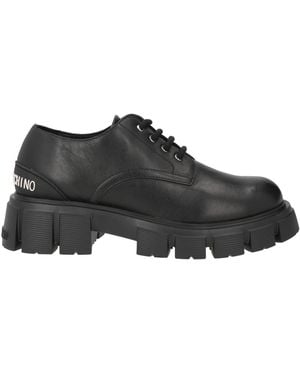 Love Moschino Lace-Up Shoes Calfskin - Black