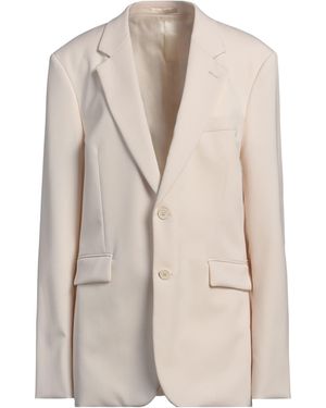 The Row Cream Blazer Wool, Silk, Elastane - Natural