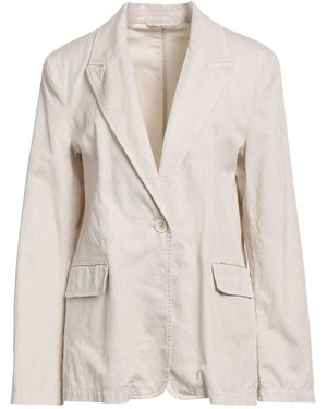 19.70 Nineteen Seventy Blazer Cotton, Linen, Elastane - Natural