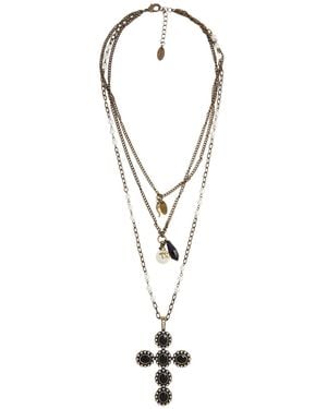 Twinset Necklace Upcycled Metals - White