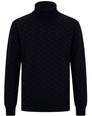 Herno Rollkragenpullover - Blau
