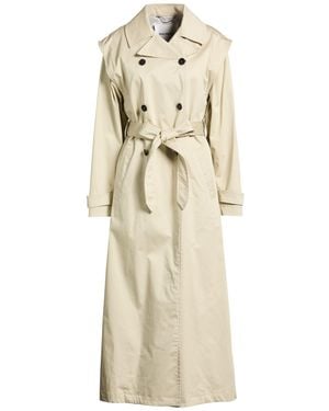 Halfboy Overcoat & Trench Coat Cotton, Elastane - Natural