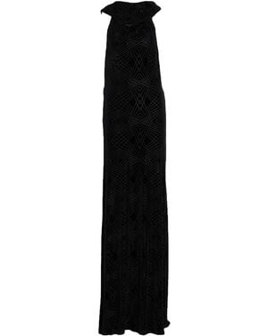 Pinko Maxi Dress Polyester, Nylon, Elastane - Black