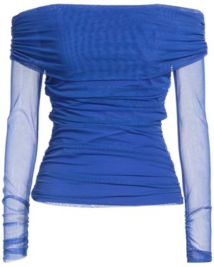 La Petite Robe Di Chiara Boni Top Polyamide, Elastane - Blue