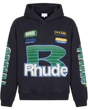 Rhude Midnight Sweatshirt Cotton - Blue