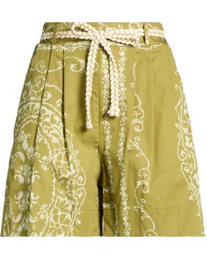 Pietronilla Military Shorts & Bermuda Shorts Acetate, Viscose - Yellow