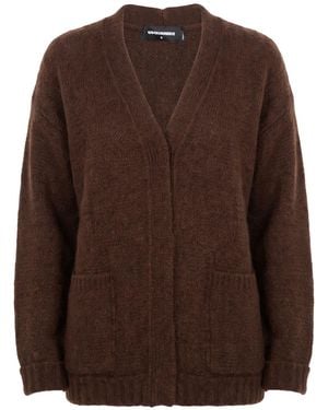 DSquared² Chocolate Cardigan Alpaca Wool, Polyamide, Wool, Elastane - Brown