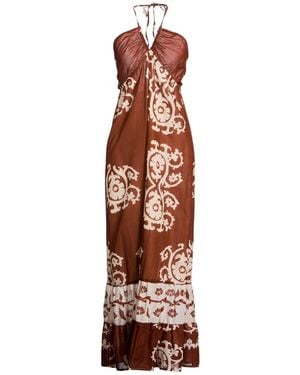 Rebel Queen Maxi Dress Cotton - Brown