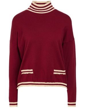 Please Burgundy Turtleneck Viscose, Polyester, Polyamide - Red
