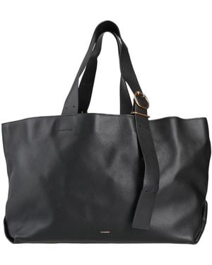 Jil Sander Shoulder Bag Cow Leather - Black