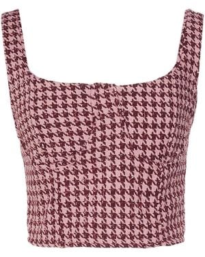 VANESSA SCOTT Antique Rose Top Polyester, Wool - Purple