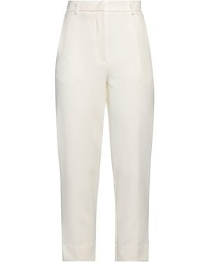 SOLOTRE Ivory Trousers Polyester, Elastane, Acetate, Viscose - White