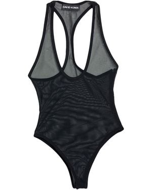 David Koma Bodysuit Polyamide, Elastane - Black