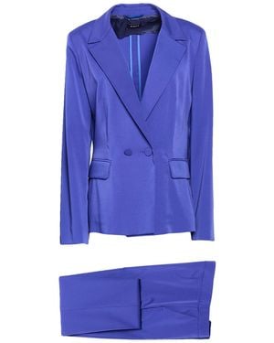 Marella Bright Suit Polyester, Viscose, Elastane - Blue