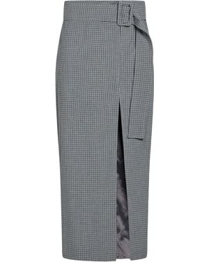 Marella Midi Skirt Polyester, Viscose, Elastane - Gray