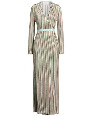 Circus Hotel Maxi Dress Viscose, Polyester, Metal, Polyamide - White