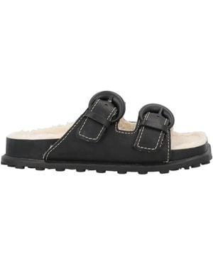 Marine Serre Sandalias - Negro