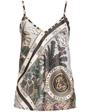 5 PROGRESS Top Viscose, Polyester - Green