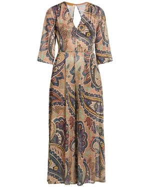 Siyu Camel Jumpsuit Polyester, Metallic Fiber - Natural