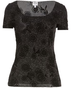 Armani Collezioni Top Acetate, Elastane - Black