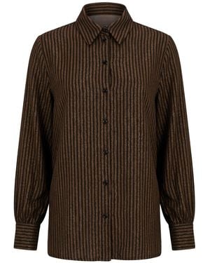Dixie Shirt Viscose, Metallic Fiber, Polyamide - Brown