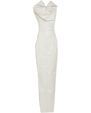 Rick Owens Maxi Dress Cotton, Elastomultiester, Elastane - White