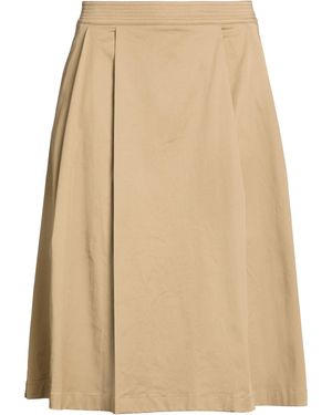 Liu Jo Camel Midi Skirt Cotton, Elastane - Natural
