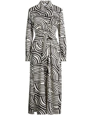 Marella Cream Midi Dress Polyester - White