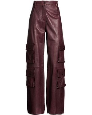 Giorgio Brato Plum Pants Leather - Red