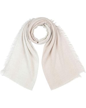 Purotatto Cream Scarf Viscose, Polyester, Virgin Wool, Synthetic Fibres, Alpaca Wool - White