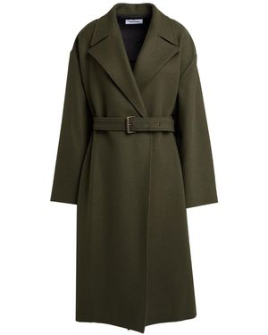 Hache Dark Coat Wool, Polyamide - Green