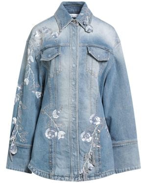 Blumarine Denim Outerwear Cotton, Elastane - Blue