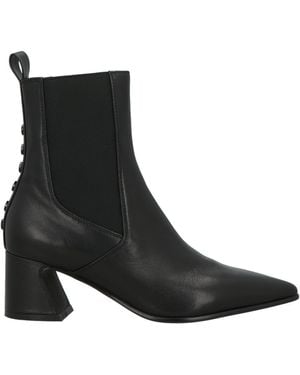 Apepazza Ankle Boots Leather, Textile Fibers - Black