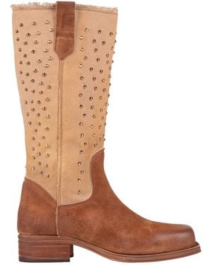 Divine Follie Boot Leather, Textile Fibres - Brown