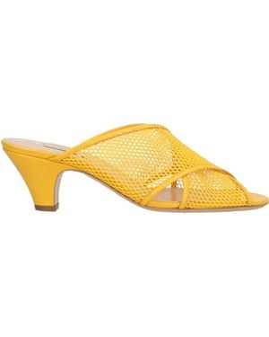 Casadei Sandals Leather, Synthetic Material - Yellow