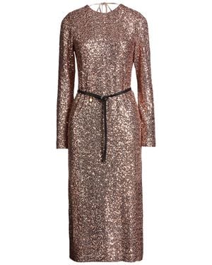 Ottod'Ame Camel Midi Dress Polyester - Brown