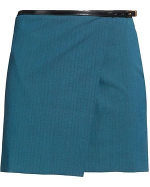 Philosophy Di Lorenzo Serafini Mini Skirt Polyester, Virgin Wool, Elastane, Polyurethane Resin - Blue