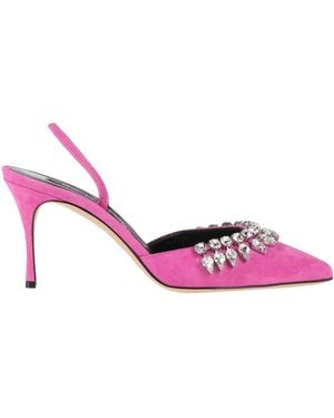 Sergio Rossi Fuchsia Mules & Clogs Leather - Pink