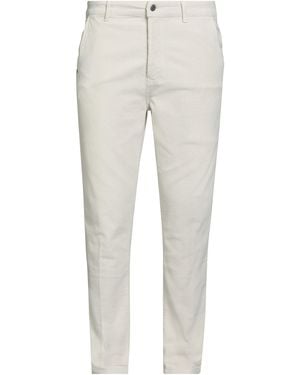 Daniele Alessandrini Cream Trousers Cotton, Elastane - White