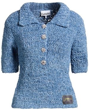 Ganni Pullover - Bleu
