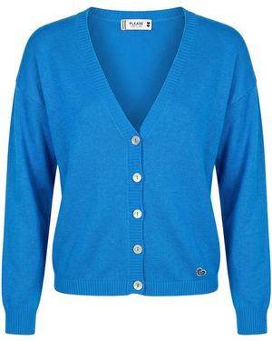 Please Cardigan Viscose, Polyester, Polyamide - Blue