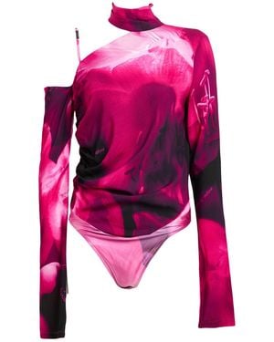 Versace Jeans Couture Garnet Bodysuit Viscose, Elastane, Polyamide - Pink