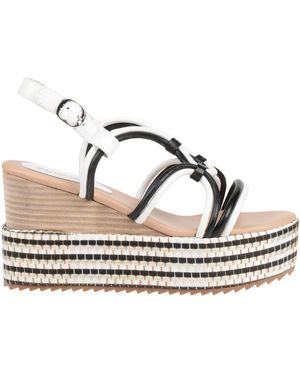Rahya Grey Sandals - White