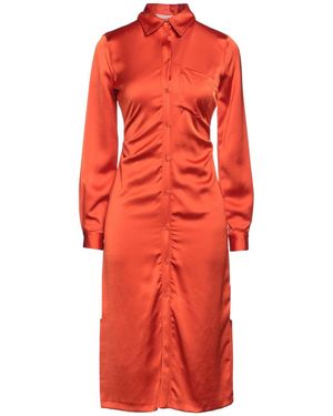 Twenty Easy By Kaos Midi Dress Polyester - Red