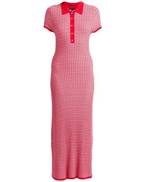 Maje Maxi Dress Viscose, Polyester - Pink