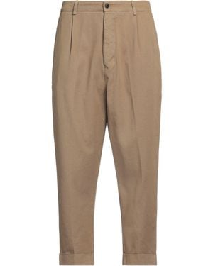Dondup Khaki Trousers Cotton - Natural