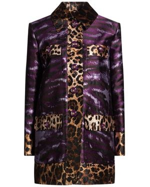 Dolce & Gabbana Overcoat & Trench Coat Polyester, Metallic Polyester - Blue