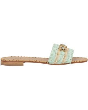 Emanuela Caruso Sky Sandals Synthetic Raffia - Blue