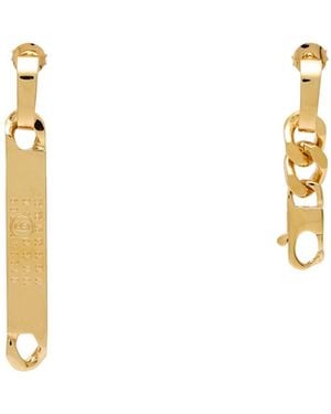 MM6 by Maison Margiela Earrings Brass - White