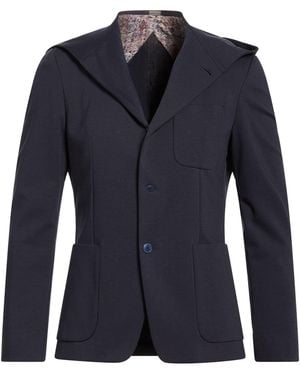 Emanuel Ungaro Midnight Blazer Cotton, Polyamide, Elastane - Blue